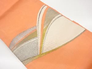 絽綴れ曲線模様刺繍名古屋帯